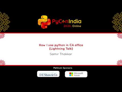 Lightning  How I use python in CA office
