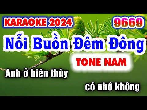 Karaoke NỖI BUỒN ĐÊM ĐÔNG Tone Nam Nhạc Sống KLA | Karaoke 9669 Beat Chuẩn