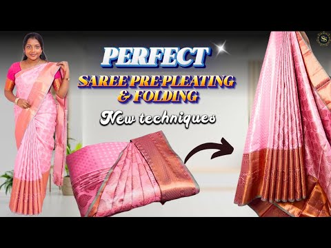 HOW TO MAKE PERFECT🥻 PLEATS IN SILK SAREE PLEATING FOR BEGINNERS 🤩💯Detailed Tutorial #trending#saree