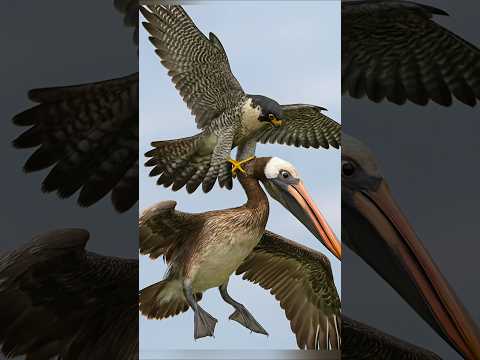 Elang Falcon Ini NEKAT Serang Burung Raksasa di Langit! 😱🦅 #elang #eagle #attack #shorts