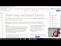 Understanding Main Ideas in Texts