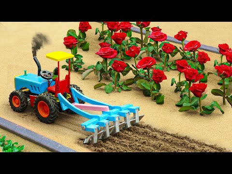 DIY Tractor making new plow for rose garden farming | HP Mini DIY Tractor