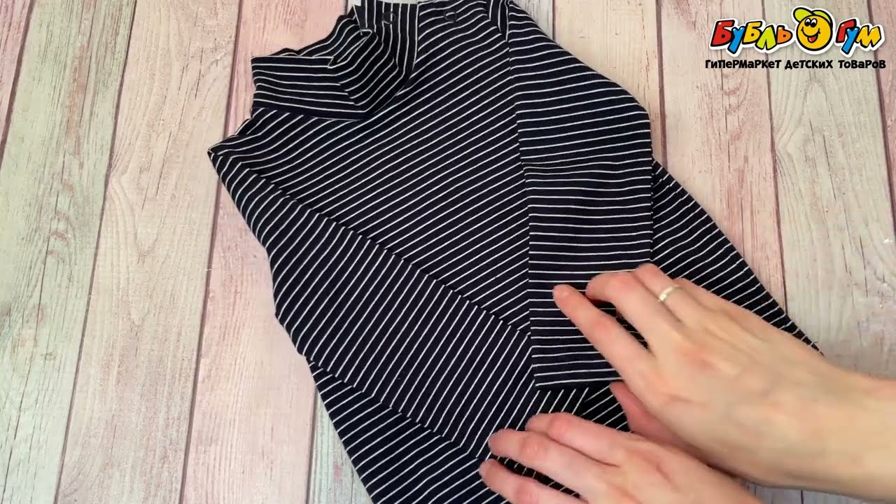 Водолазка Lanson Kids темно-синяя с тонкими белыми полосками - видео