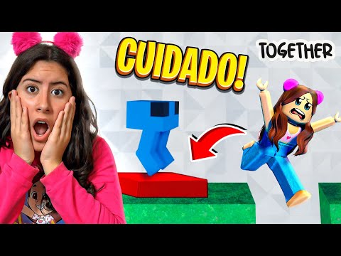 Maria Clara e Papai GRUDADOS: Escapando do Obby IMPOSSÍVEL! (Roblox Together)