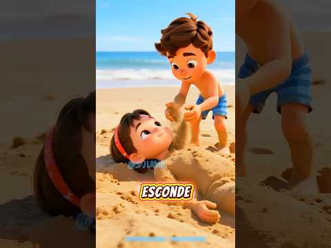 Esconde-Esconde Divertido com o Papai na Praia 😄