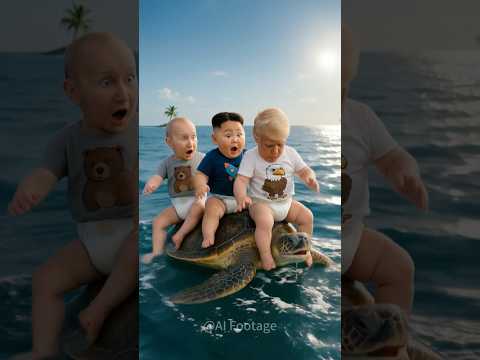 3 Leaders + 1 Turtle = ? 🤔#trump #kim #funny #putin #shorts