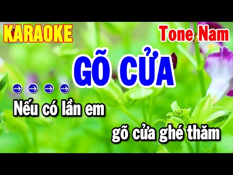 Karaoke Gõ Cửa Tone Nam – Beat Dễ Hát Nhất 2025 | Thanh Hải