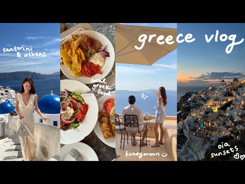 greece vlog🇬🇷 santorini, athens, amazing greek food, local shops, boat tour, driving an ATV, sunsets