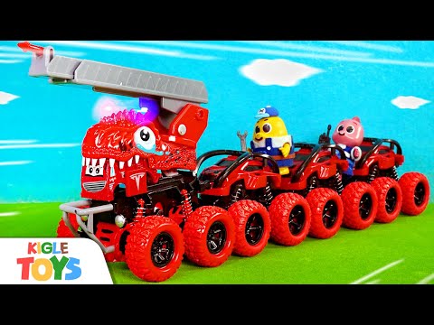 Broken Fire Truck Becomes a Monster Truck🤩 Cocobi Toy Car Repair Shop