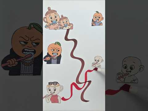 Happy Brush Time! 🖌️ Italian Brainrot Mom & Baby Line Challenge #viralvideo #ytshorts #trendings