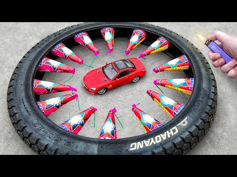 EXPERIMENT: FIREWORKS VS TOY CAR