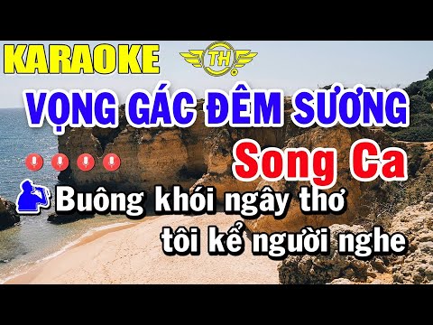 Vọng Gác Đêm Sương Karaoke Song Ca Nhạc Sống 2023 | Trọng Hiếu