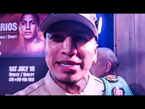 Mario Barrios REACTS to Pacquiao SIZE DIFFERENCE after first FACE OFF & COMPARES to Gervonta Davis
