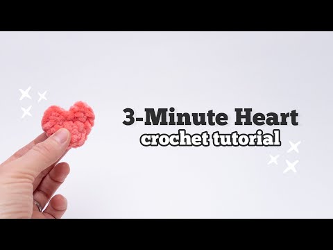 Easy Crochet Heart Tutorial - in 3 Minutes!