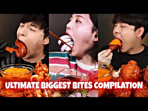 Mukbangers BIGGEST BITES COMPILATION!😱🙀🤯