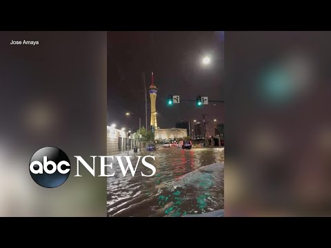 Major rainfall leads to flash flooding in Las Vegas l ABC News