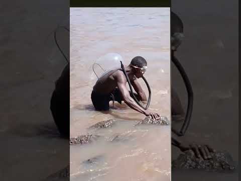this guy dives into the river using a balloon #shortsvideo