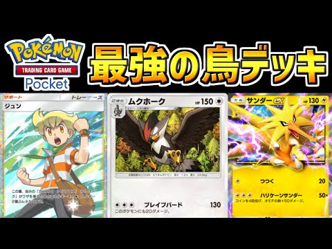 【ポケポケ】2羽の鳥が相性抜群！1エネで技を連発する鳥デッキが最強すぎたｗｗ