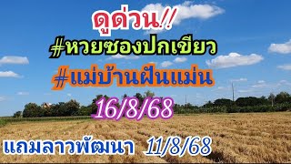 ดูด่วน!! #หวยซองปกเขียว #แม่บ้านฝันแม่น  16 ส.ค.68