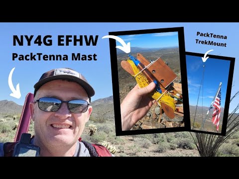 NY4G EFHW Antenna and PackTenna Mast for Portable Radio