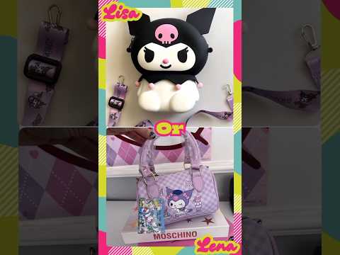 Lisa Or Lena | Kuromi Bag #sanrio #wouldyourather #kuromi #quiz #games #kawaii #cute #bag #fypシ