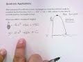 Quadratic Functions and Applications