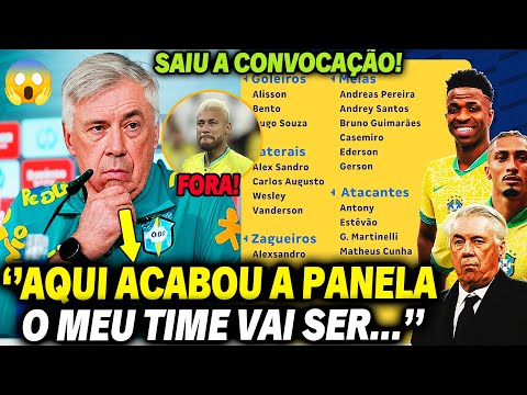 😱 ANCELOTTI SURPREENDEU NA PRIMEIRA CONVOCAÇÃO DA SELEÇÃO BRASILEIRA! OLHA OS NOMES ESCOLHIDOS