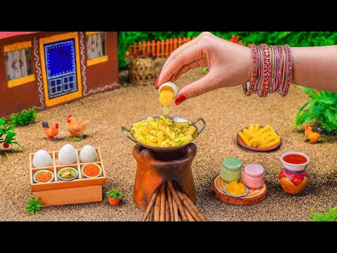 Miniature Egg Pasta Recipe | Anda Recipe | Indian Street Food | Simple Egg Masala | Tiny Foodkey