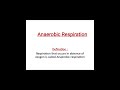 Aerobic Respiration Concepts