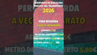 ✅ transporte aeropuerto de BARCELONA | precios 2026 🇪🇸