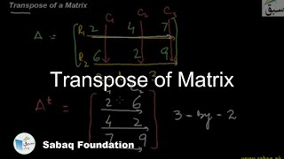 Transpose of Matrix