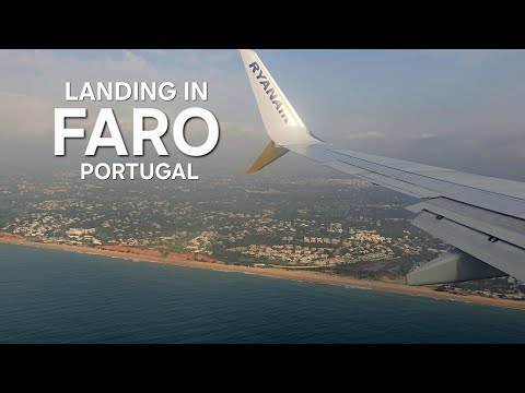 FARO LANDING - LEFT & RIGHT WINDOW VIEW PORTUGAL 2024 4K