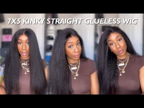 2025 MUST HAVE* 7×5 Kinky Straight * Pre-Cut+Pre-Bleached+Pre-Plucked
