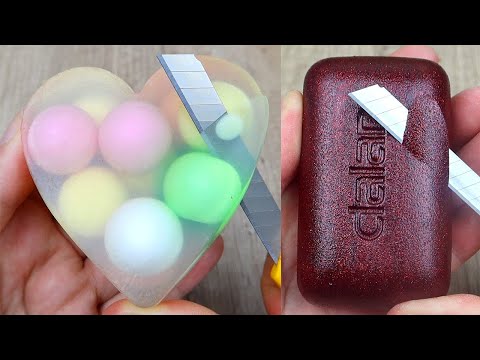 Relaxing Soap Cutting ASMR. Satisfying Soap and lipstick cutting. Corte de jabón - 910