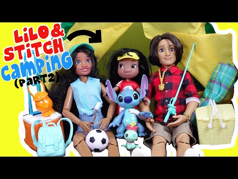 Lilo and Stitch Disney Dolls On Camping Vacation with Nani and David (Part 2)