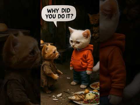 The Baby Cat Who Learns to Share | Heartwarming Story