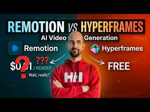 Remotion vs HyperFrames | Without Coding Skills!