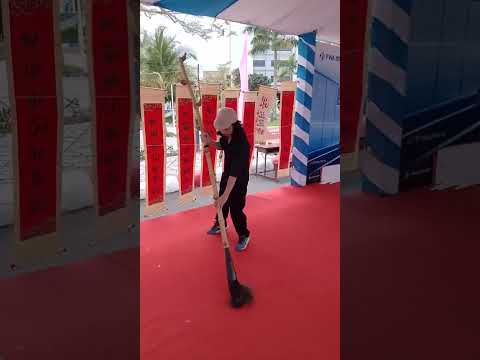 Bút lông thư pháp dài 2m7 #thuphap