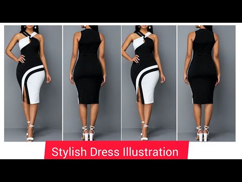 Stylish Dress Illustration/ Pattern Making Idea