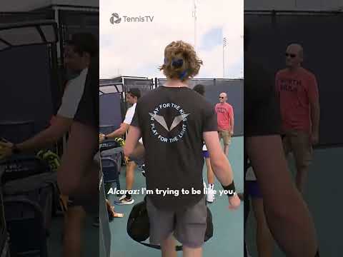 Alcaraz & Rublev FUNNY Interaction 🤗