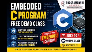 Embedded C program free demo class | programbrainacademy.com | July 10th online class