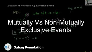 Mutually Vs Non-Mutually Exclusive Events