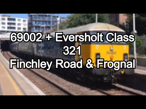 69002 + Eversholt Class 321 passing Finchley Road and Frognal | 20/06/22