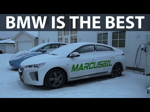 BMW i3 42 kWh vs Hyundai Ioniq 28 kWh charging test in freezing cold