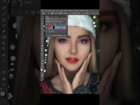 How to Add Realistic lip color in Photoshop- Short Photoshop Tutorial #shorts #photoshop #editing