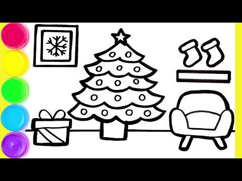 How to Draw a Christmas Tree  Roasted turkey Ornaments and H