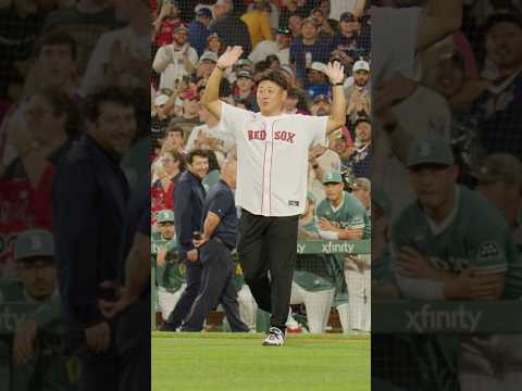 Daisuke Matsuzaka with the 1st pitch at Fenway!