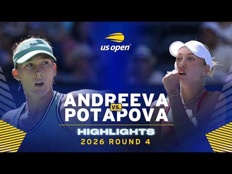 Mirra Andreeva vs. Anastasia Potapova Highlights | 2026 US Open Round 4
