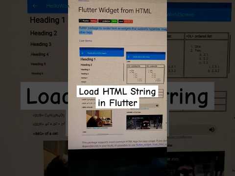Flutter Widget from HTML 🔥