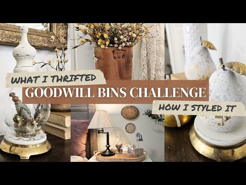 Goodwill Challenge thrifting home decor • How to style your thrifted finds • Thrifted and Styled